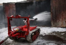 У Херсоні гасили пожежу за допомогою роботизованого комплексу. ФОТО. ВІДЕО