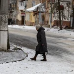 На вулицях Херсона ожеледиця. ФОТО