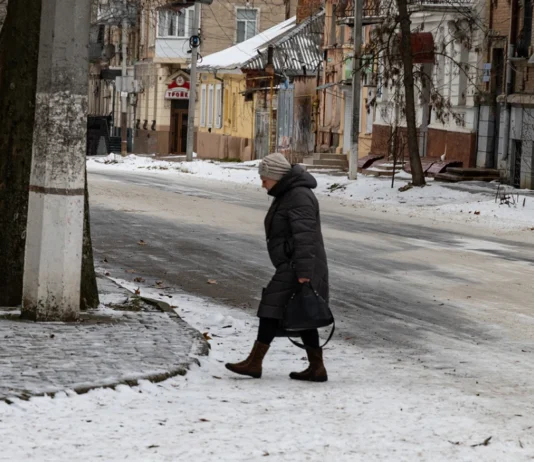 На вулицях Херсона ожеледиця. ФОТО