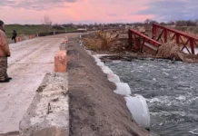 На Херсонщині тимчасово обмежено рух вантажівок на переправі на одній із доріг