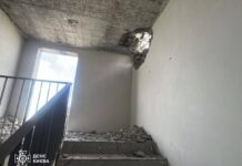 Новостройка на Лукьяновке устояла после попадания дрона