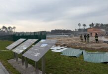 Российский дрон упал на Национальном военном кладбище во время церемонии захоронения (фото)