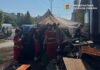 В центре Киева два BMW влетели в террасу ресторана (фото, видео)