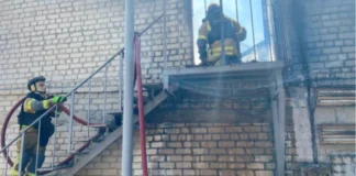 У Херсоні через влучання дрона виникла пожежа на території лікувального закладу
